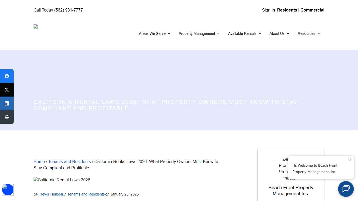 California Rental Laws 2026: Rent Caps, Disclosures & Compliance